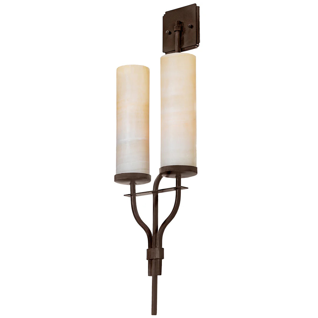 The Sierra Onyx Twin Column Wall Sconce