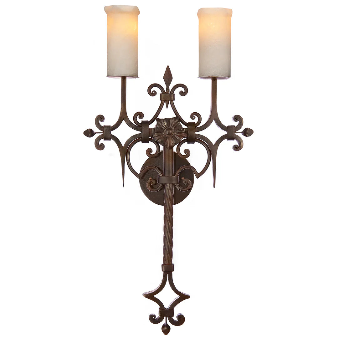 The Sierra Royale Dual Onyx Wall Sconce