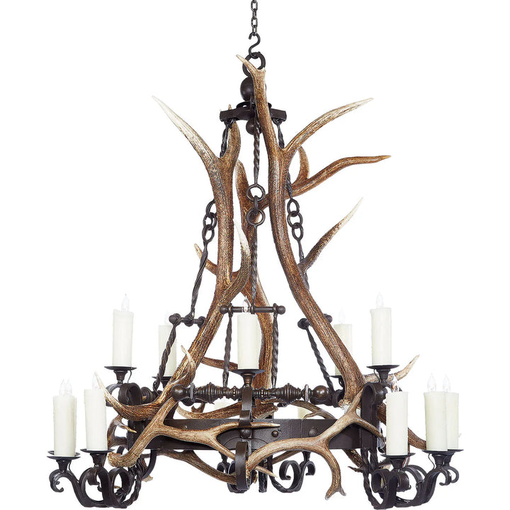 The Timberline Peak Grand Antler Chandelier