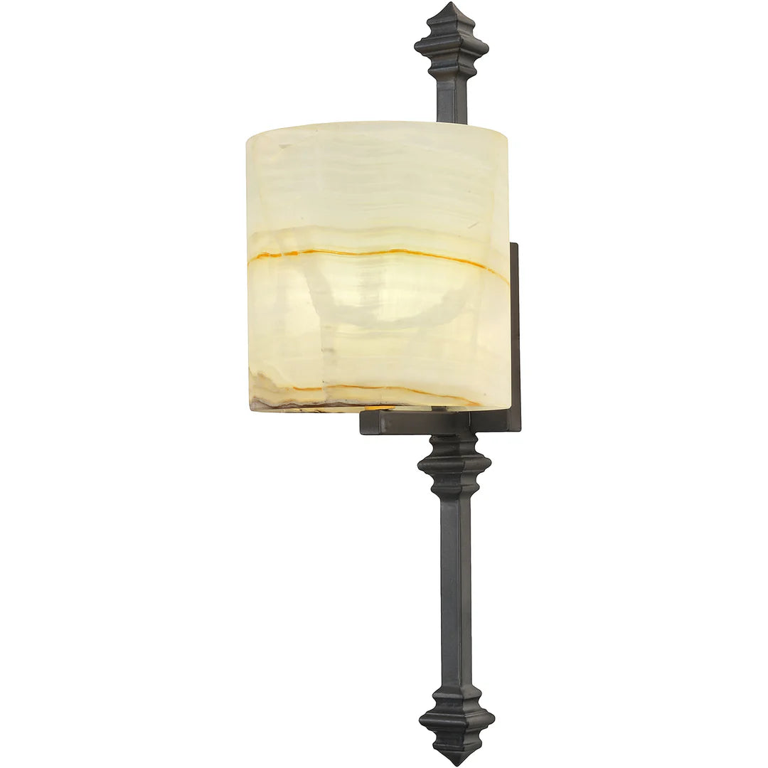 The Sierra Stone Column Wall Sconce