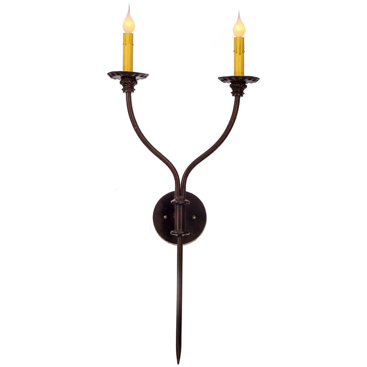 Sierra Iron Double Stem Candle Wall Sconce