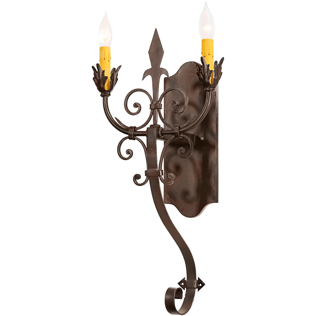 1742 Wrought Iron Designer Wall Sconce