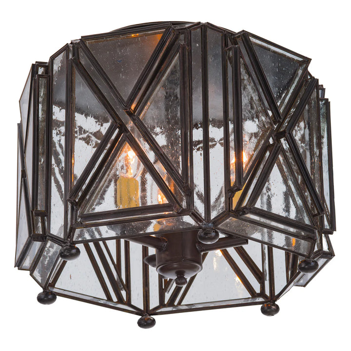 Sierra Manor Glass Flush Mount
