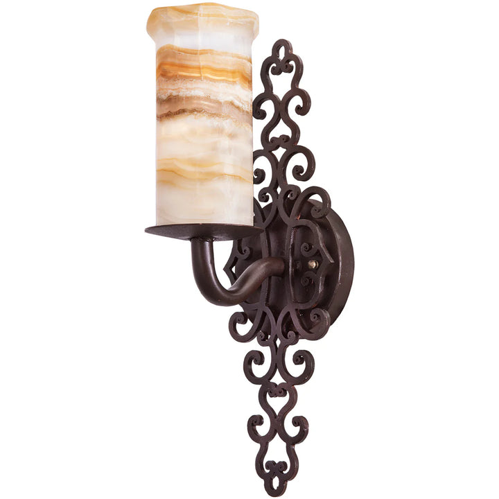 Sierra Onyx Ornate Scroll Wall Sconce