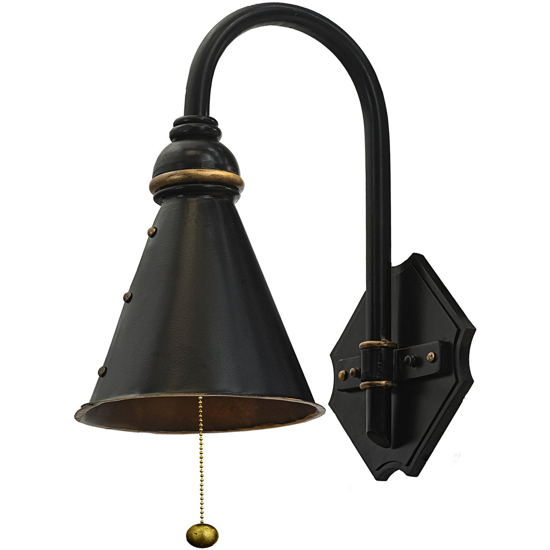 1846 Heritage Bell Wrought Iron Wall Sconce