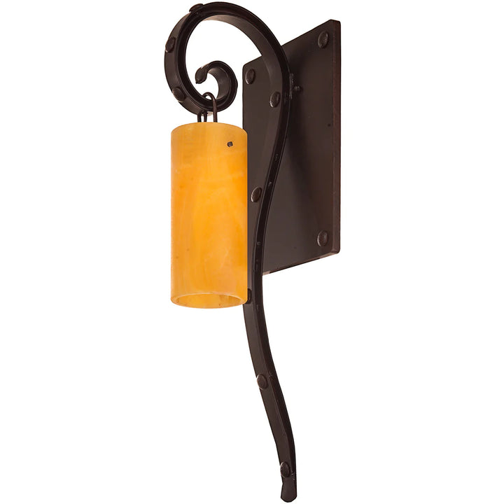 The Amber Forge Scroll Wall Sconce
