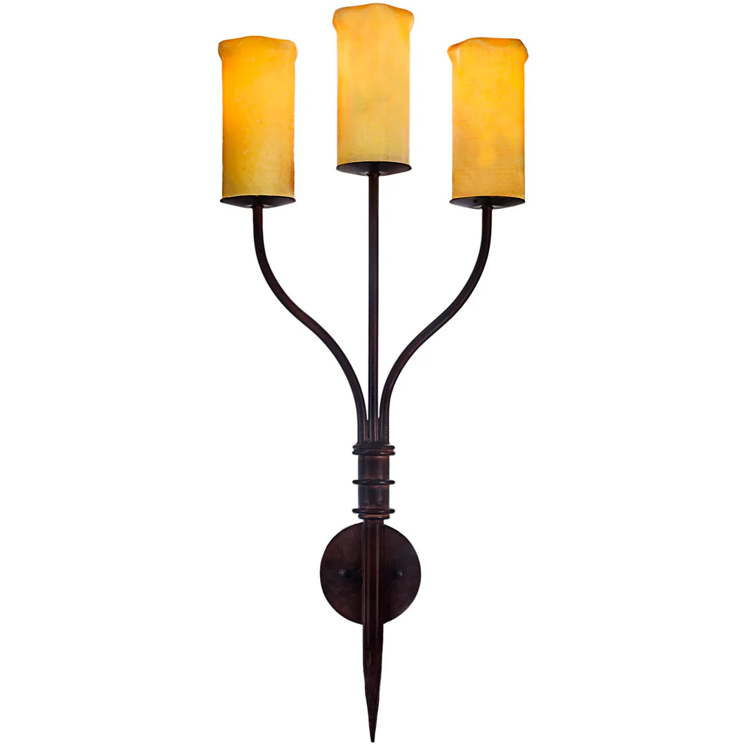 The Amber Crest Three-Light Wall Sconce
