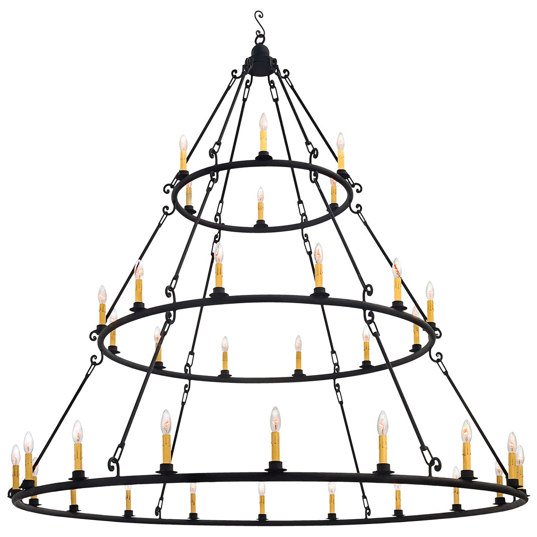 CH-1970 – Wrought Iron Artisan Chandelier