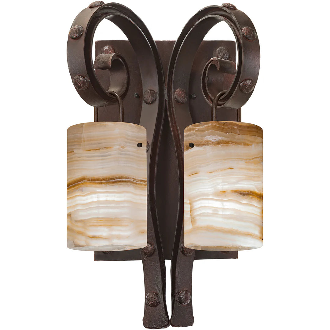 The Redstone Onyx Scroll Wall Sconce