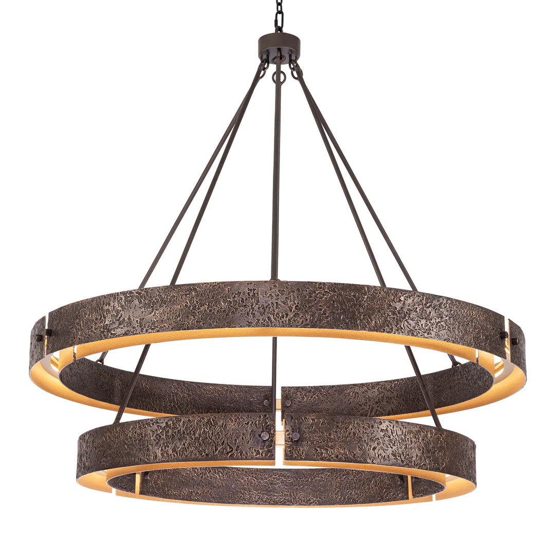 The Dominion 2 Tier Iron Chandelier