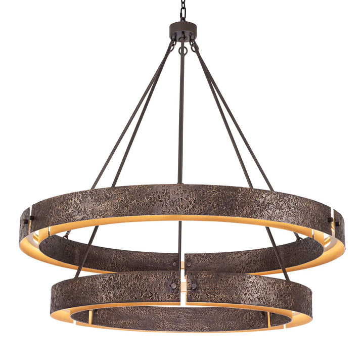 The Dominion 2 Tier Iron Chandelier