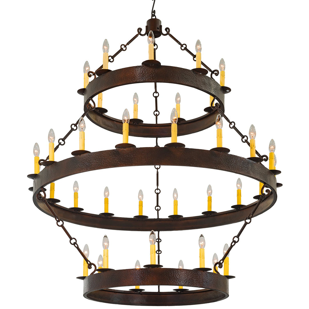 3 Tier Ancaster Wrought Iron Designer Chandelier