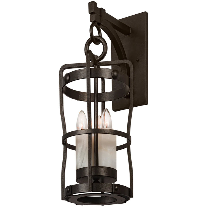The Blackthorn Forge Iron Lantern Wall Sconce