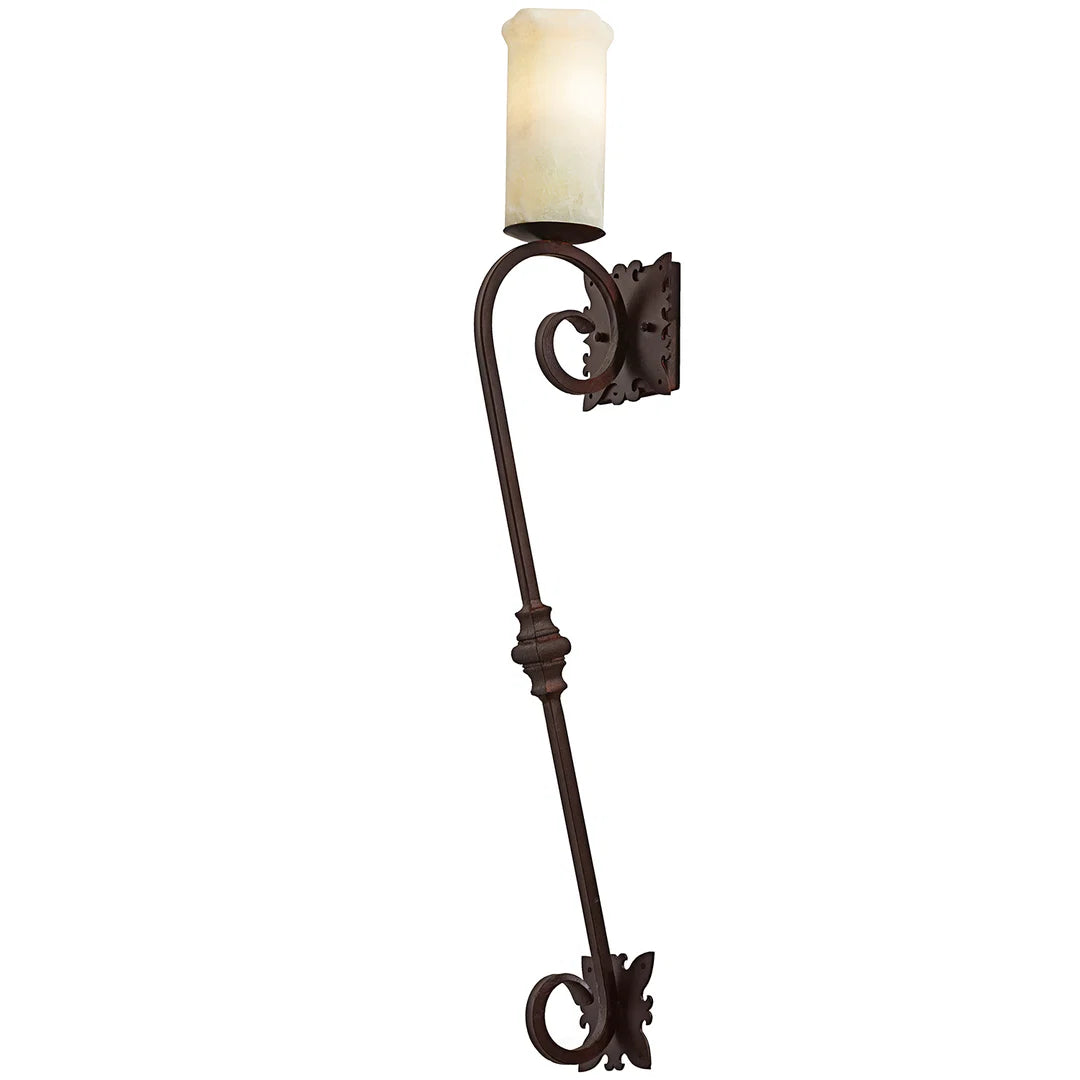 The Sierra Vale Onyx Scroll Wall Sconce