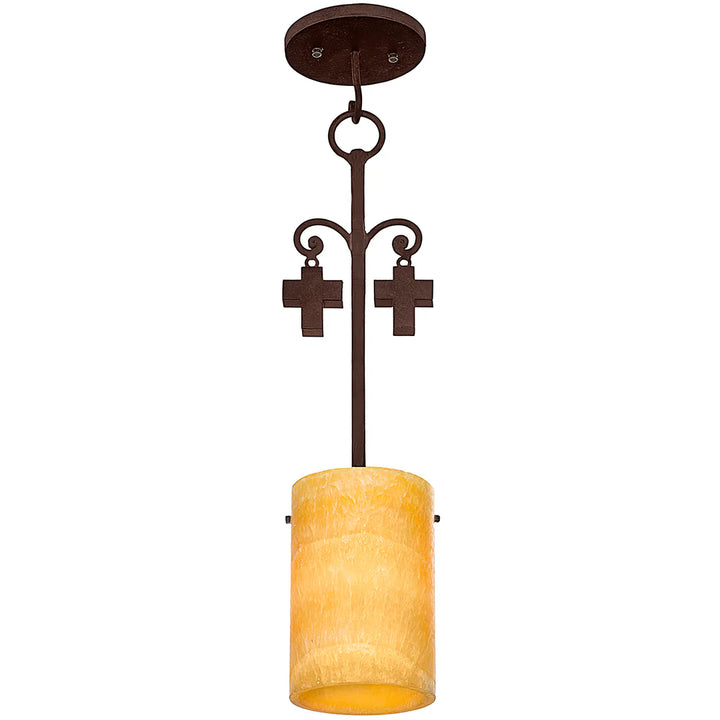 Santa Fe Cross Onyx Pendant