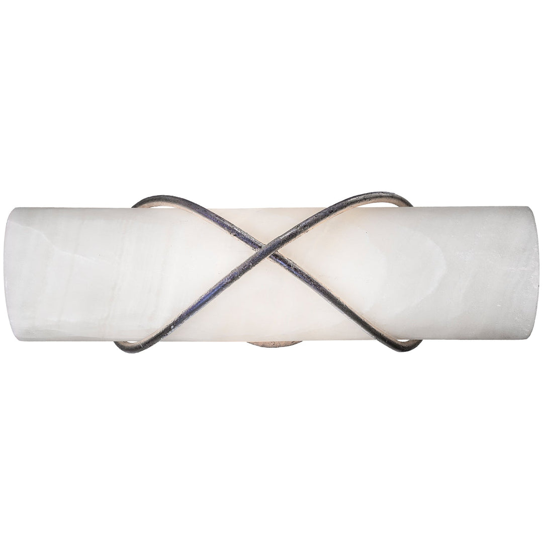 2428 Silver Leaf – Alabaster Designer Wall Sconce