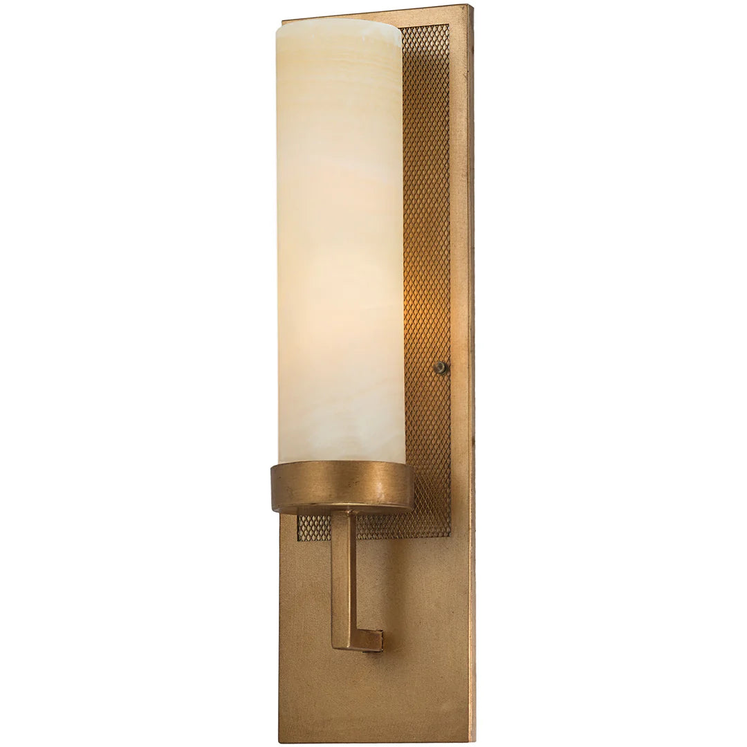 The Caldera Onyx Column Wall Sconce – Brass