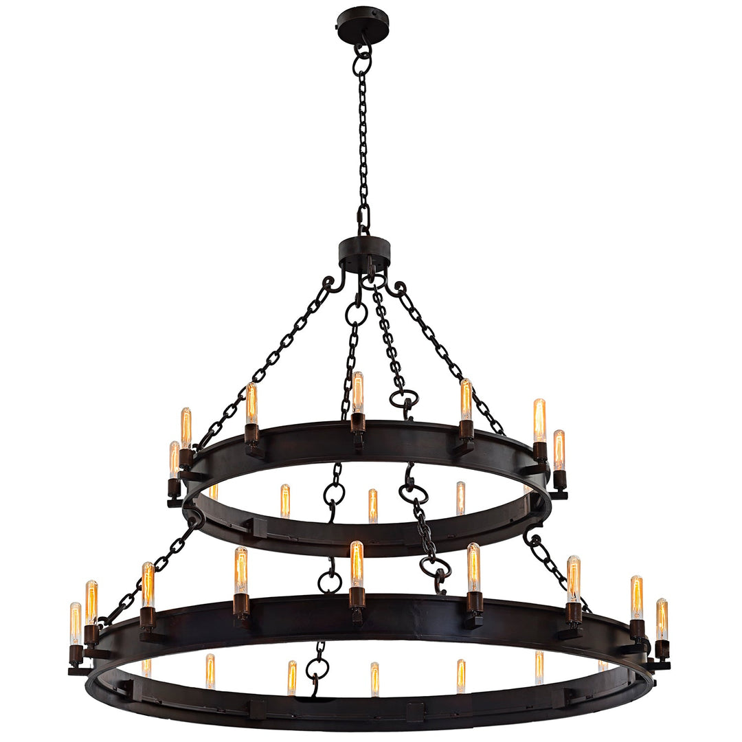 2 Tier Camino Wrought Iron Designer Chandelier