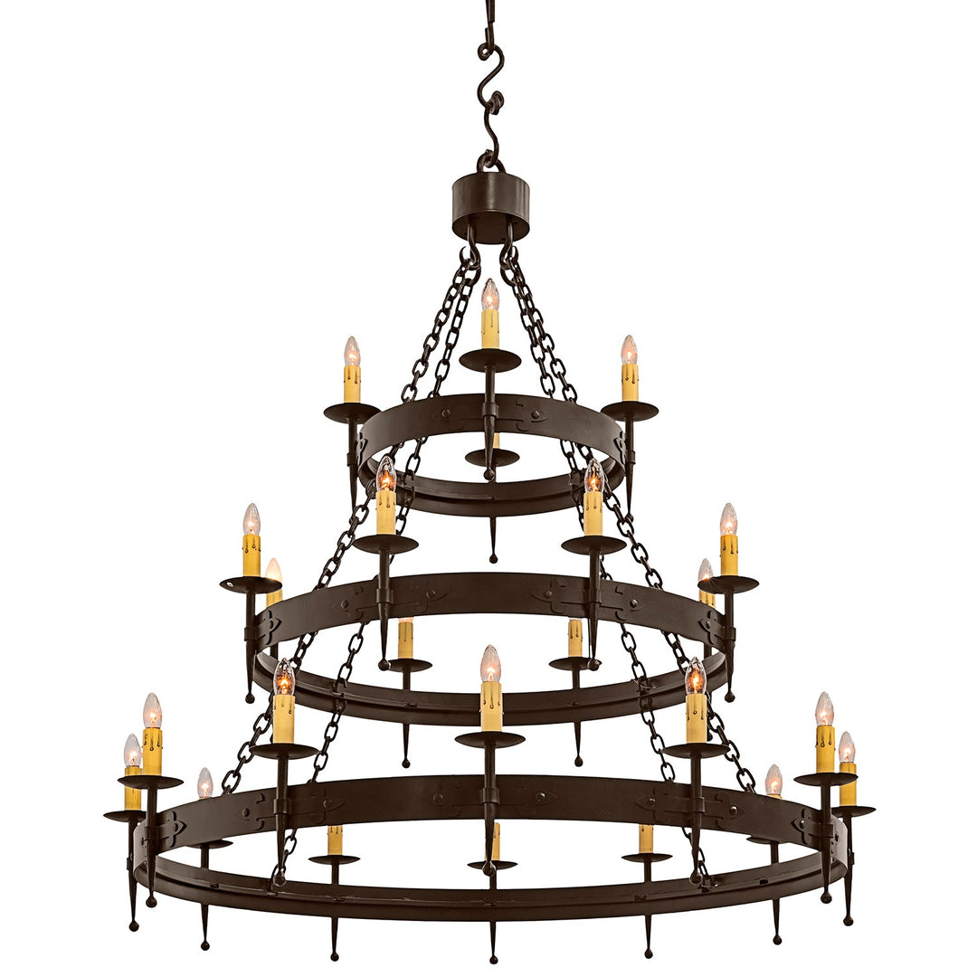 3 Tier Wrought Iron Designer Chandelier