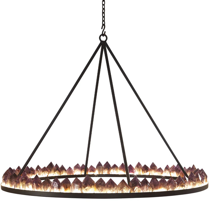 The Amethyst Ridge Quartz Chandelier
