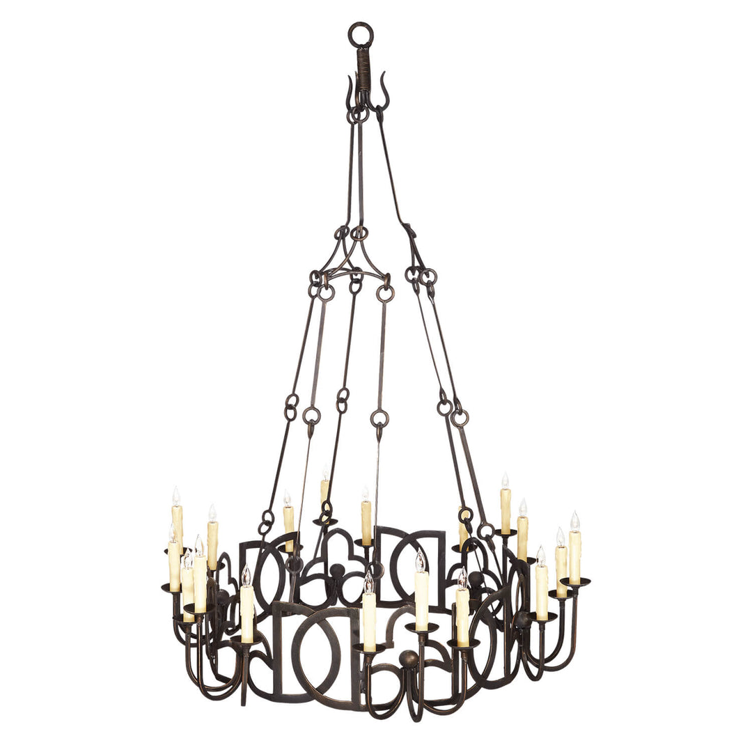 12 Light Ritz – Wrought Iron Artisan Chandelier