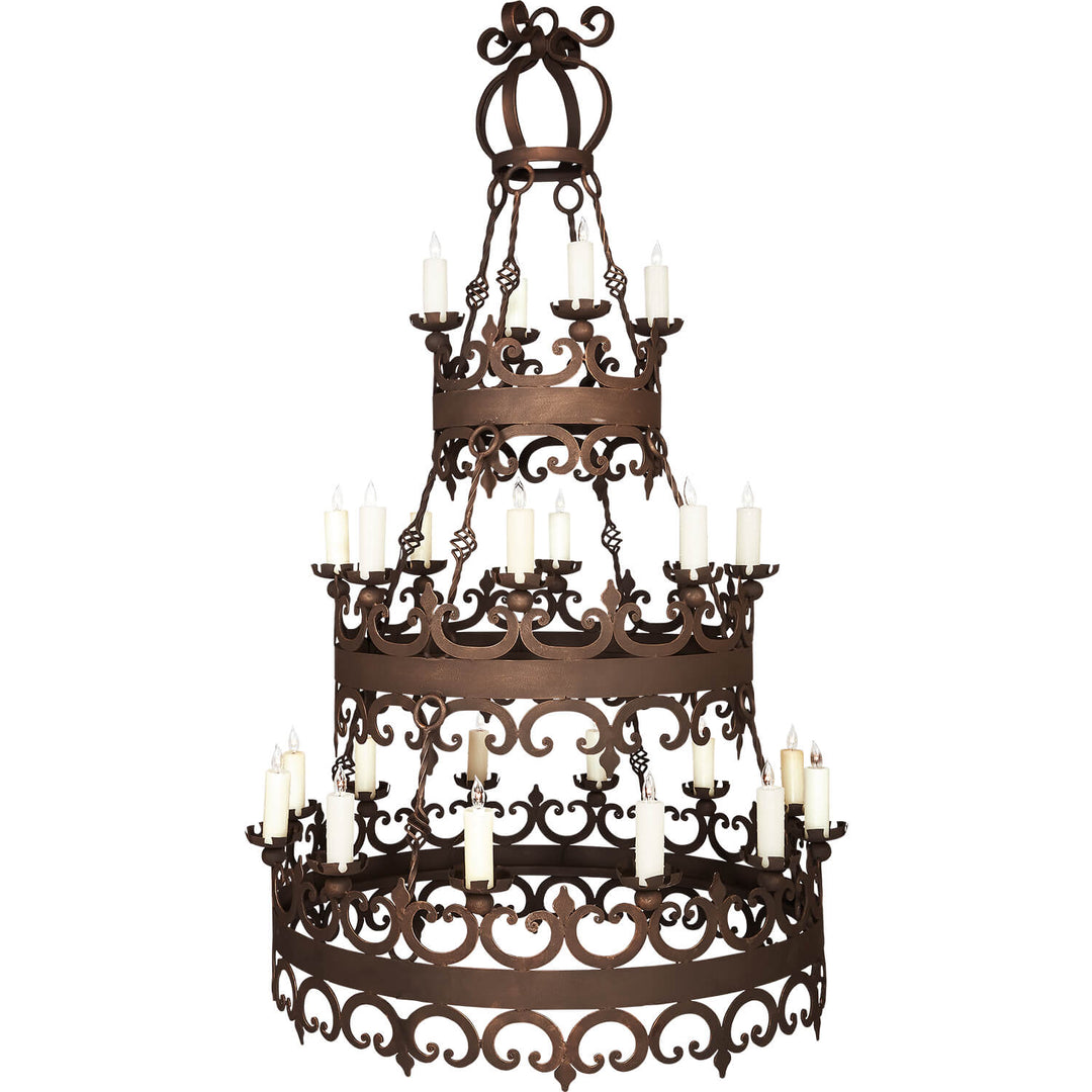 3 Tier Nico – Wrought Iron Designer Chandelier