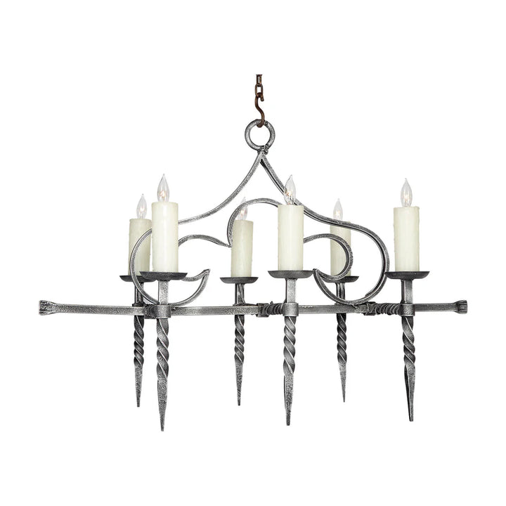 Frostforge Iron Chandelier