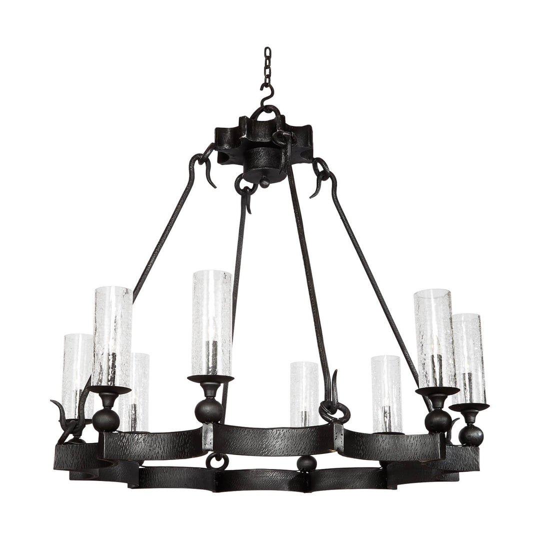 Sheridan Forged Iron Designer Chandelier - 8 Lights