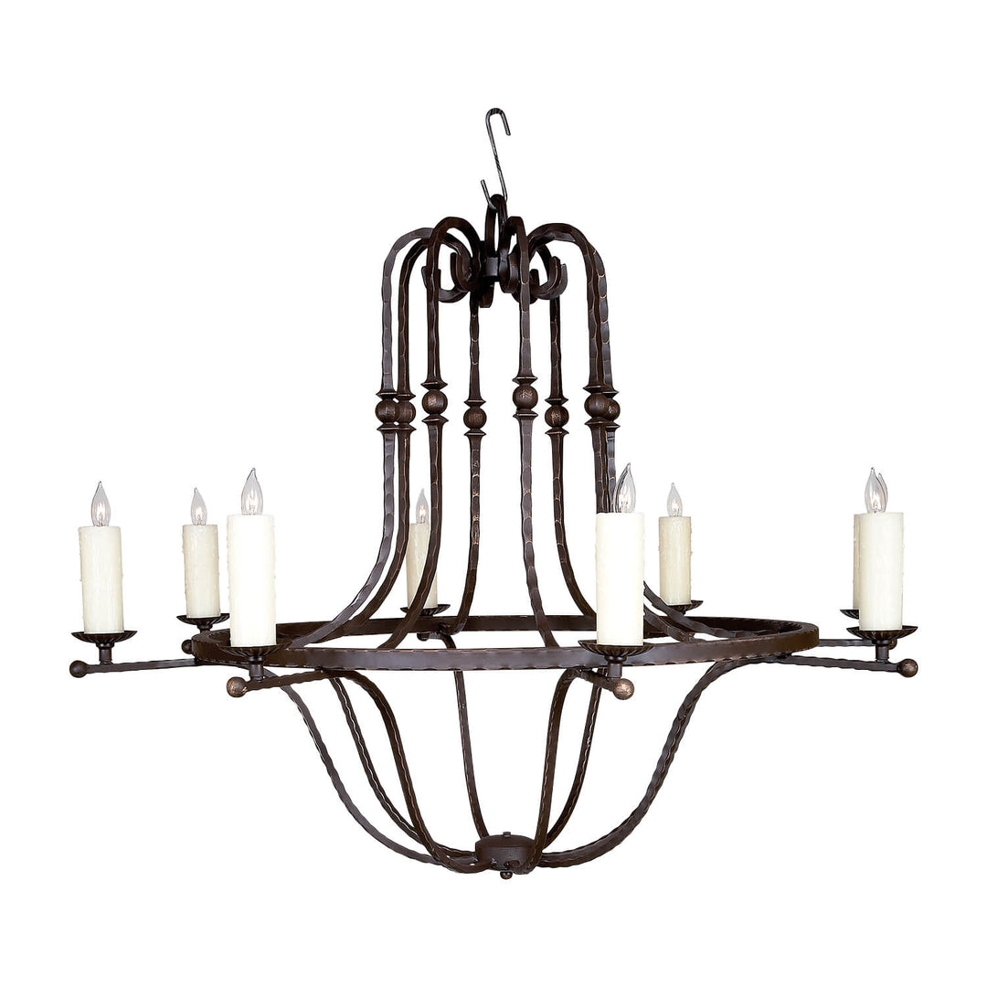 Banister Wrought Iron Designer Chandelier