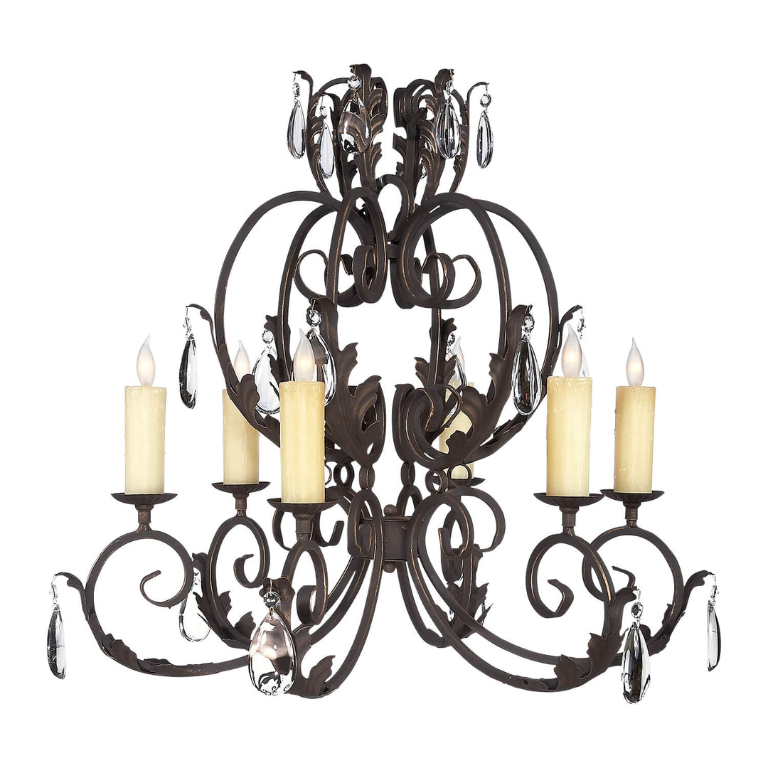 6 Light Cinderella w/Crystals