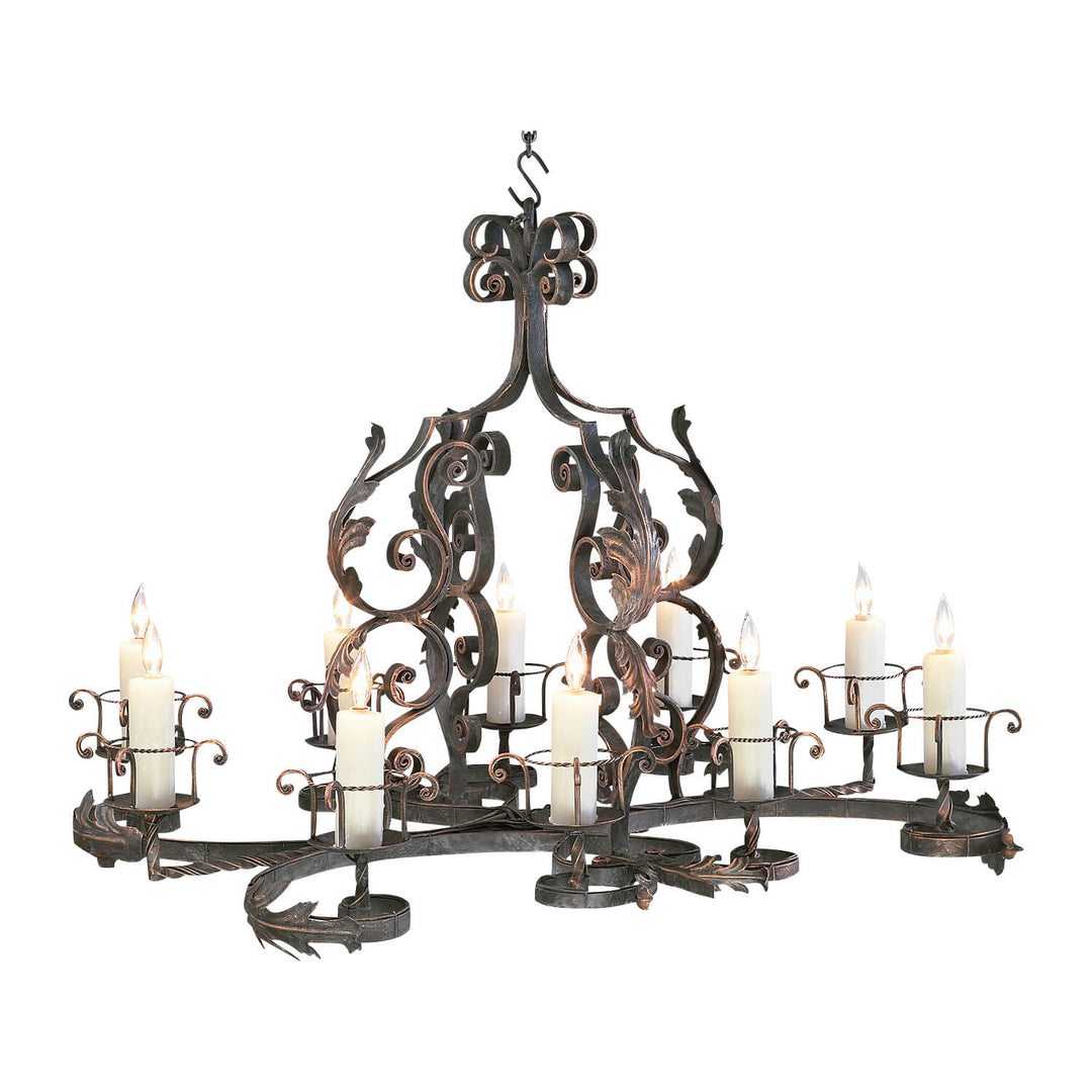 10 Light Paris – Wrought Iron Artisan Chandelier