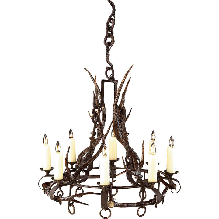 The Santa Fe Crest Antler Chandelier