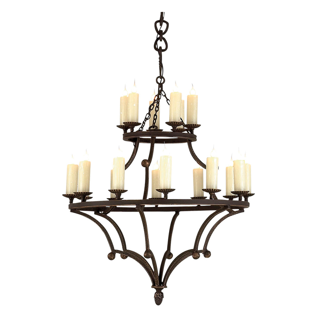 Murray Ball – 2 Tier Wrought Iron Designer Chandelier