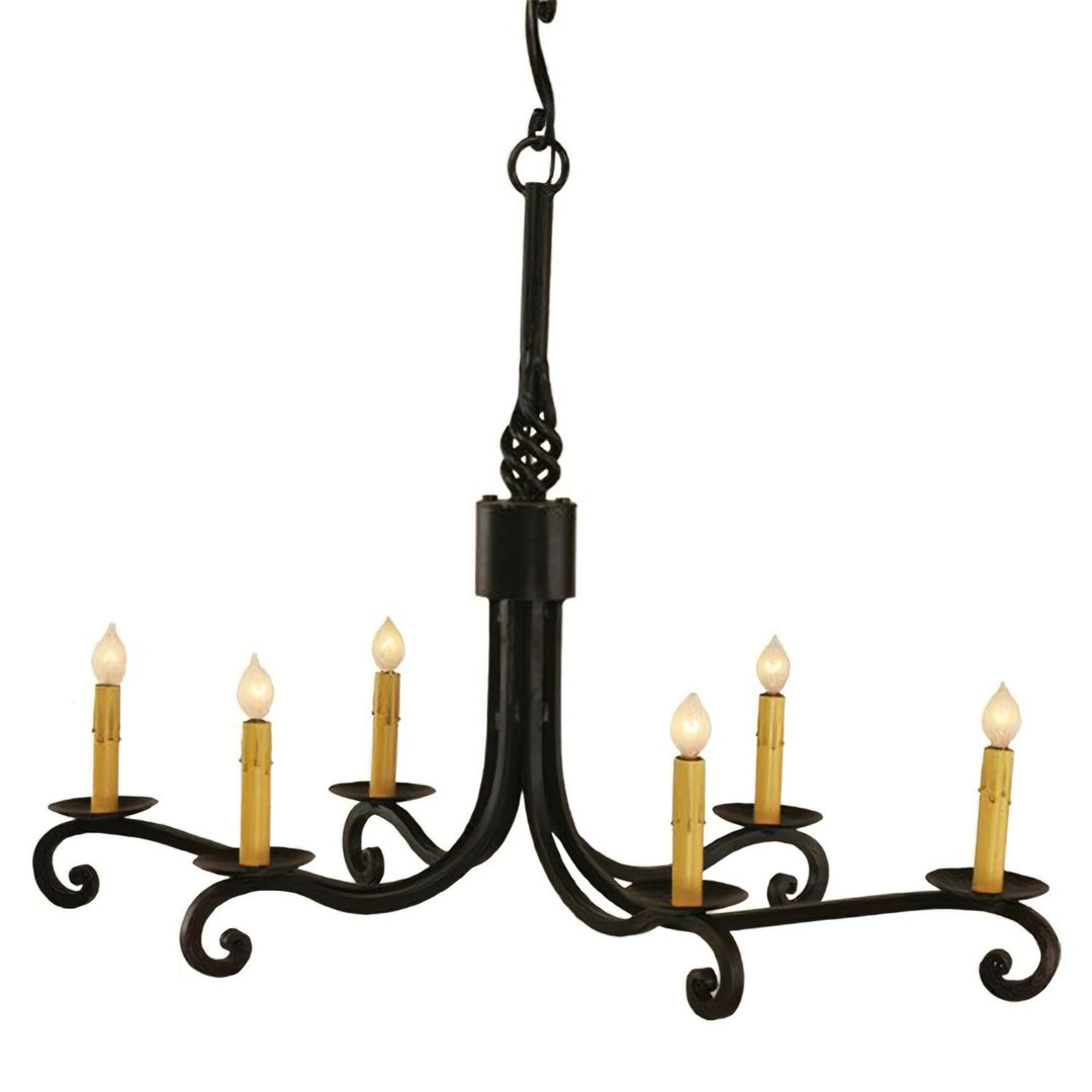 Cortona Wrought Iron Chandelier - 6 Lights