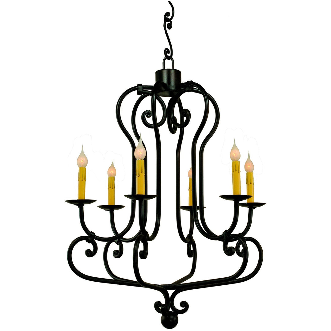 Monaco Wrought Iron Artisan Chandelier