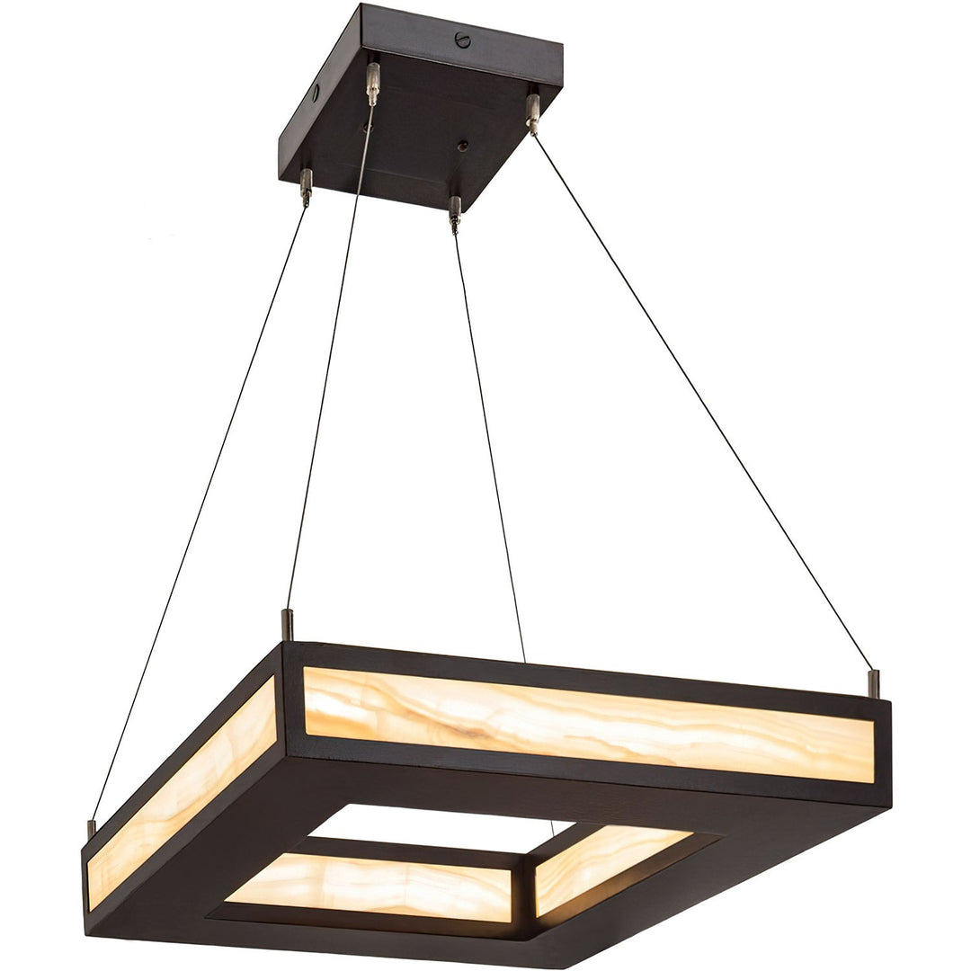 Pegasus – Square Alabaster Pendant Chandelier