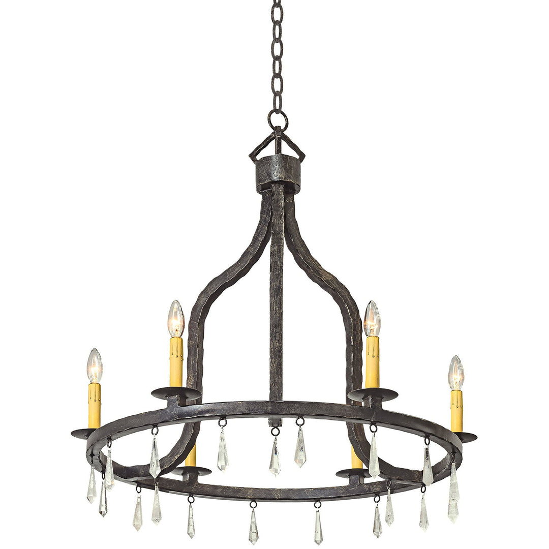 Aries Round Wrought Iron Chandelier