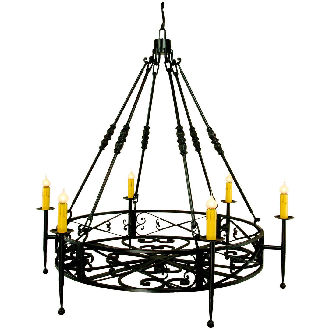 Segovia Wrought Iron Designer Chandelier
