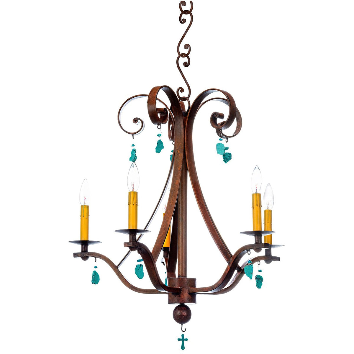 Santa Fe Artisan Wrought Iron Chandelier - Large