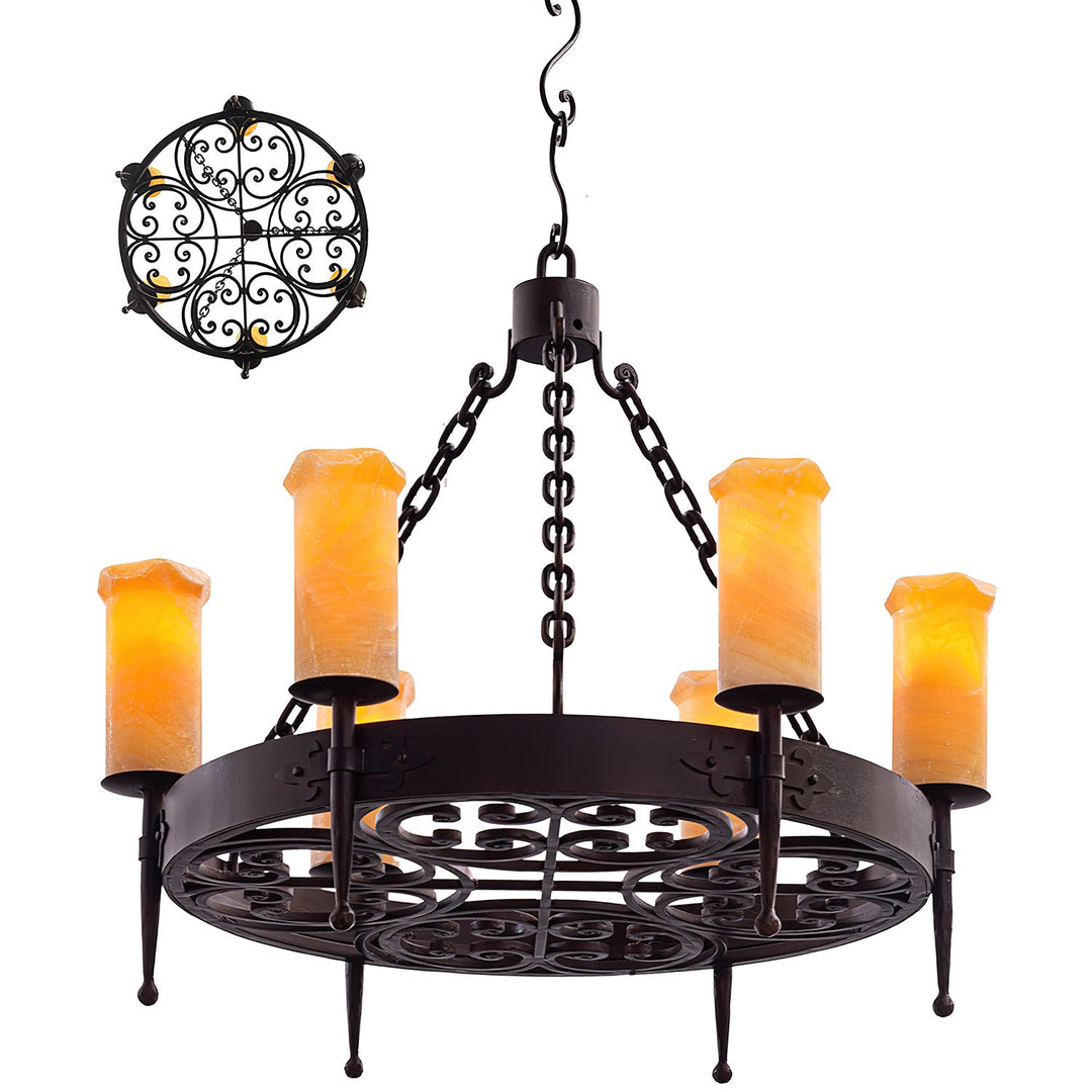 CST-3327 - Alabaster Artisan Chandelier