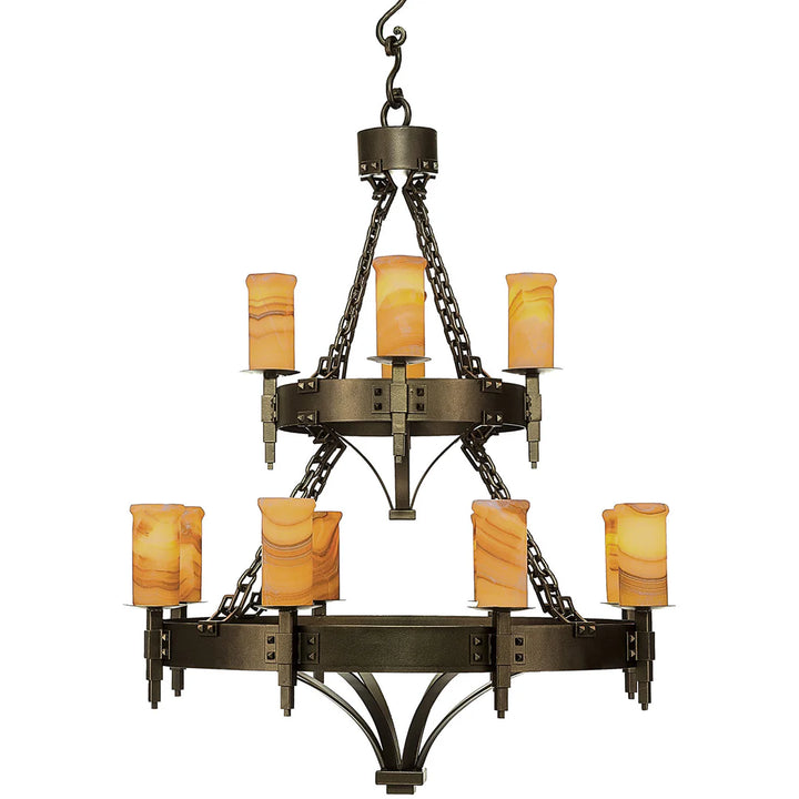 The Bravik Alabaster Forge Chandelier
