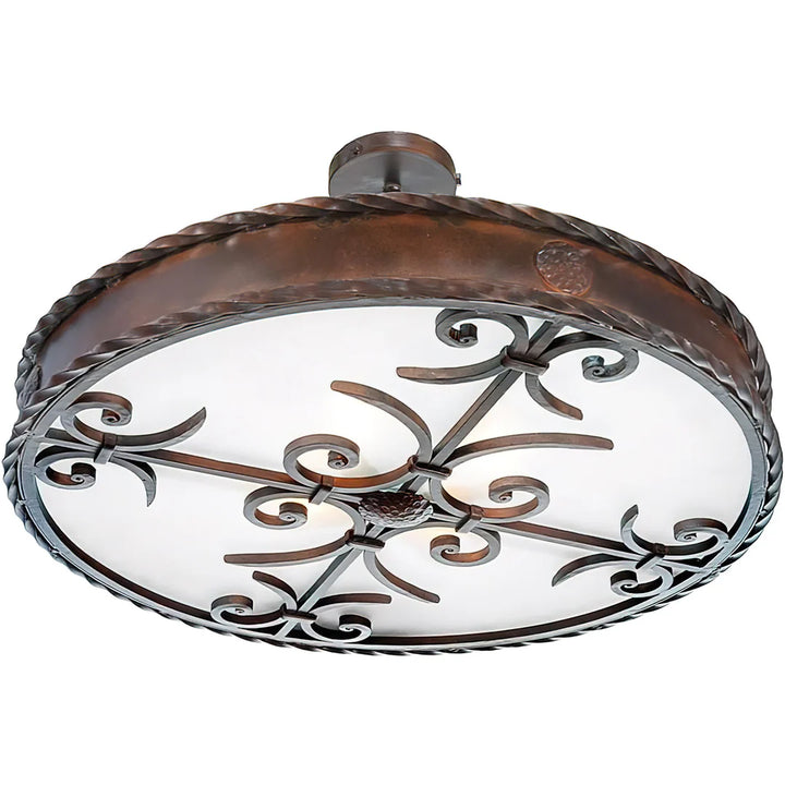 Sierra Mesa Iron Flush Mount