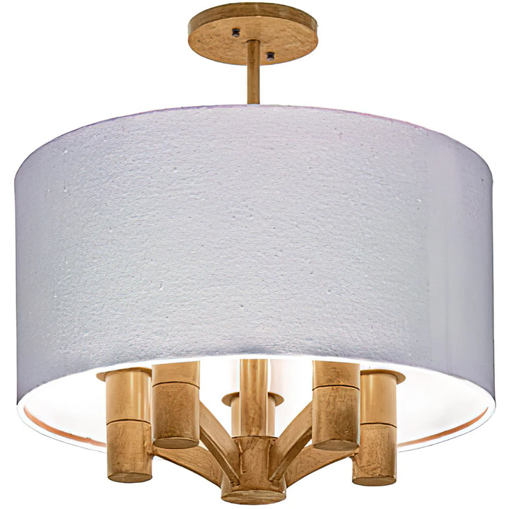 Aurelio Linen Drum Chandelier