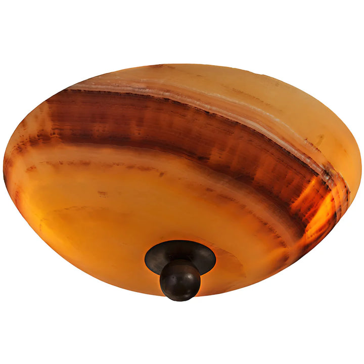 Sierra Amber Onyx Flush Mount