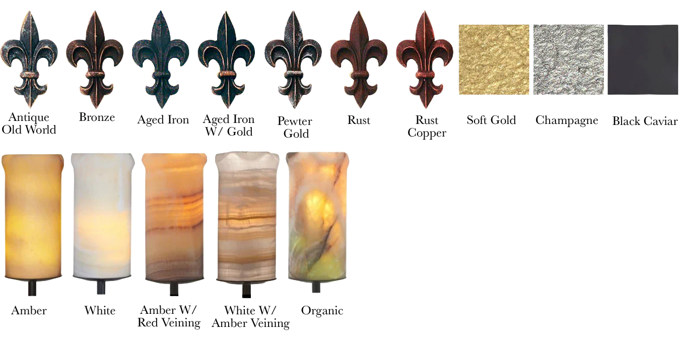 Ten signature lighting finishes