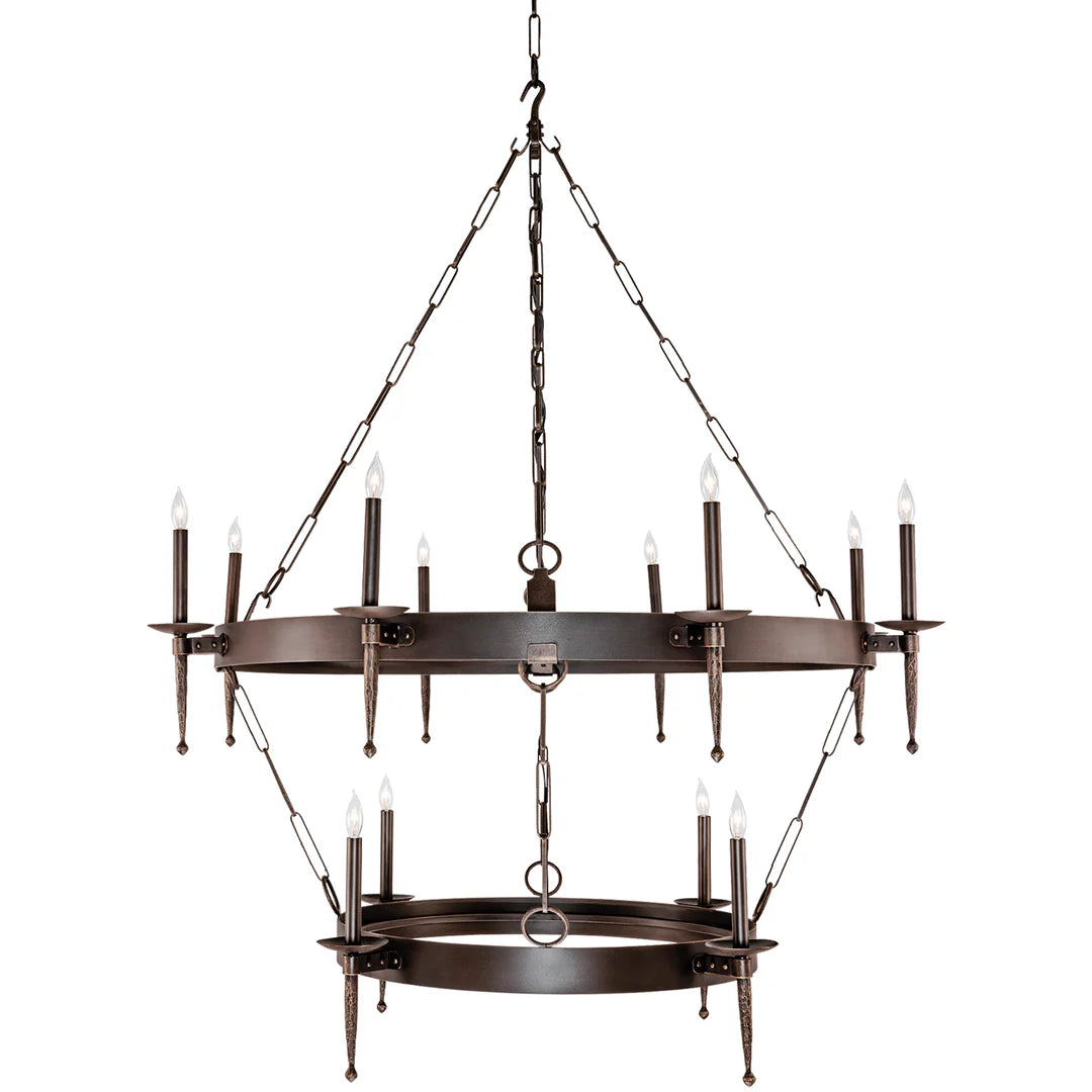 The Dravon Two-Tier Iron Chandelier