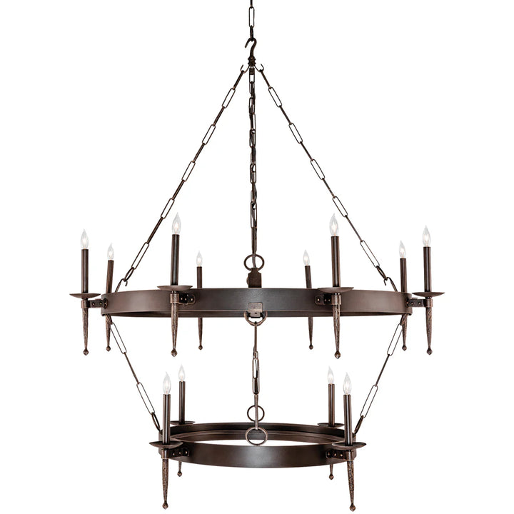 The Dravon Two-Tier Iron Chandelier