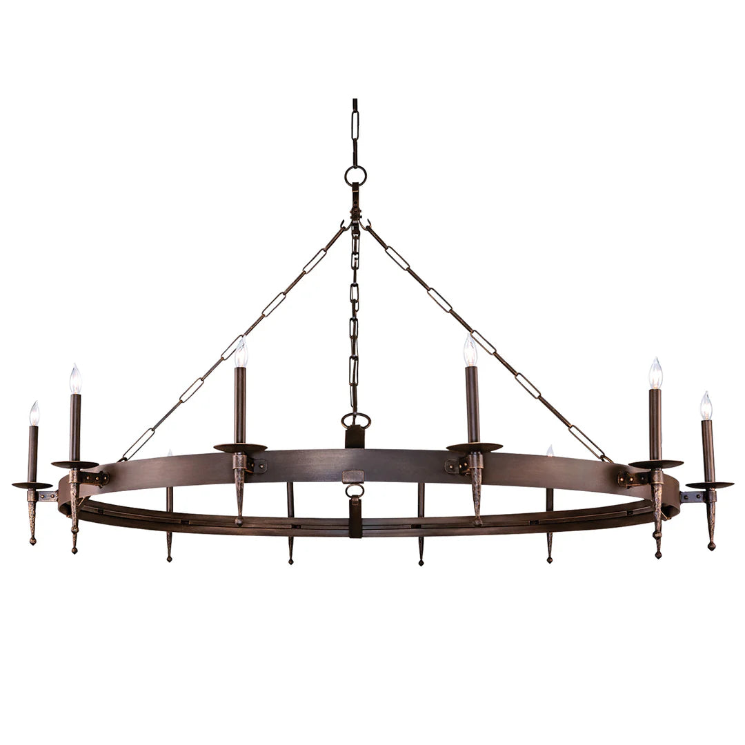 The Dravon Single Tier Iron Chandelier
