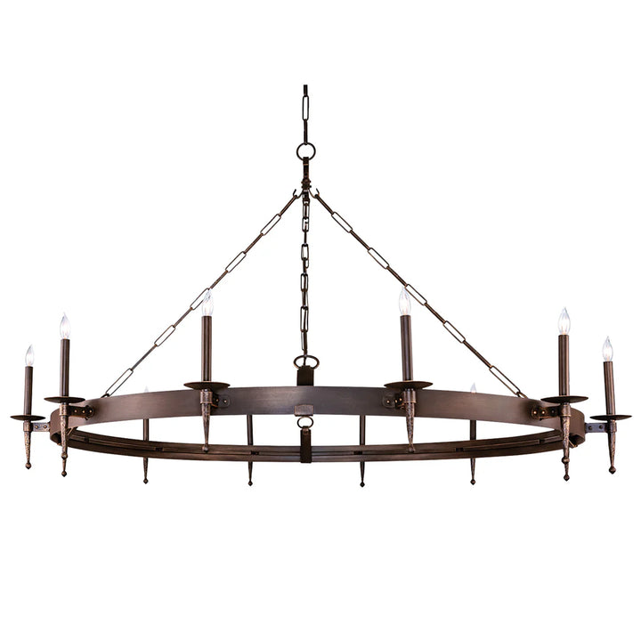 The Dravon Single Tier Iron Chandelier