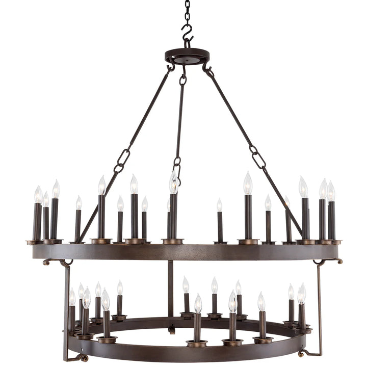 The Montclair Two-Tier Iron Ring Chandelier